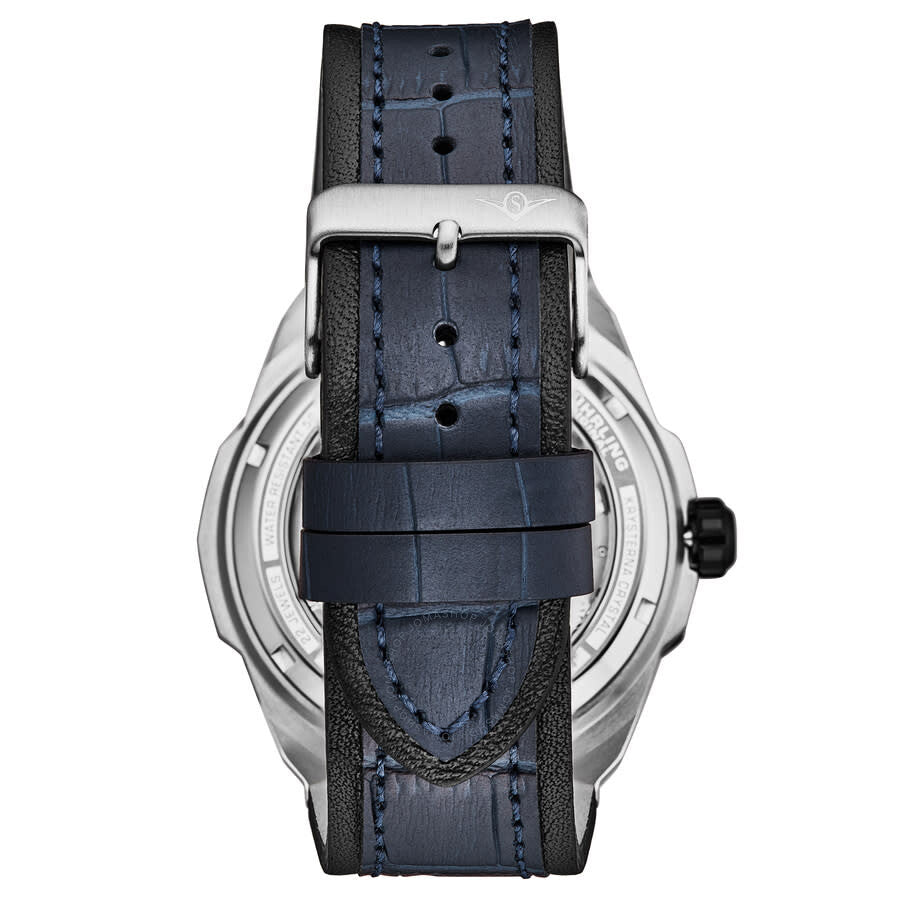 Stuhrling Original Legacy Chronograph Automatic Blue Dial Men's Watch M18221 - The Watches Men & Co #2