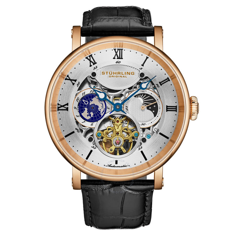 Stuhrling Original Legacy Chronograph Automatic Silver Dial Men's Watch M18231 - Dawson Watches