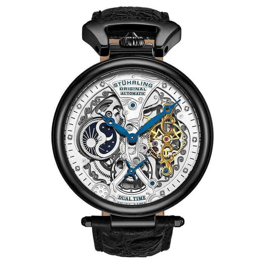 Stuhrling Original Legacy Diamond Silver-tone Dial Men's Watch M15233 - The Watches Men & Co