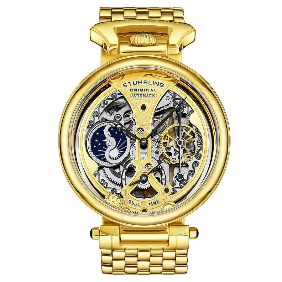 Stuhrling Original Legacy Gold Skeleton Dial Men's Watch M15935 - The Watches Men & Co