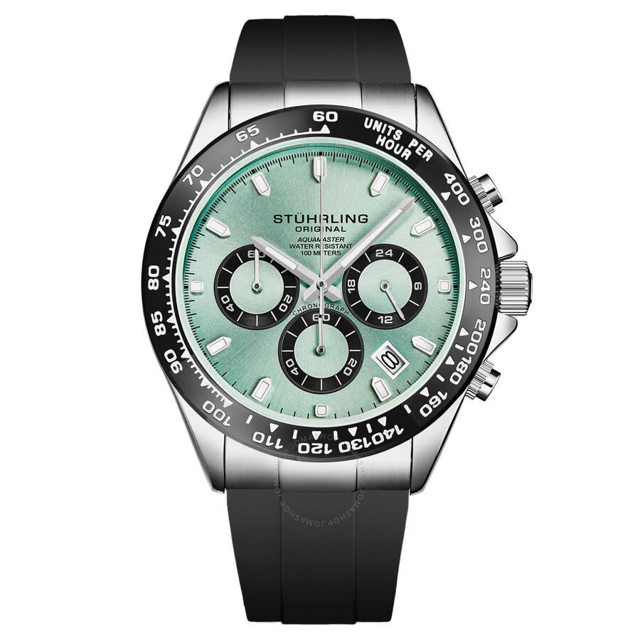 Stuhrling Original Monaco Chronograph Quartz Blue Dial Men's Watch M18211 - The Watches Men & Co