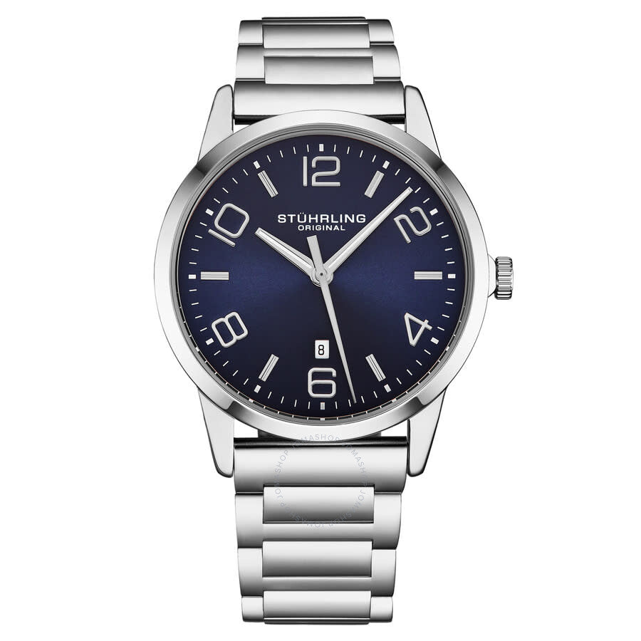 Stuhrling Original Symphony Quartz Blue Dial Men's Watch M17208 - The Watches Men & Co