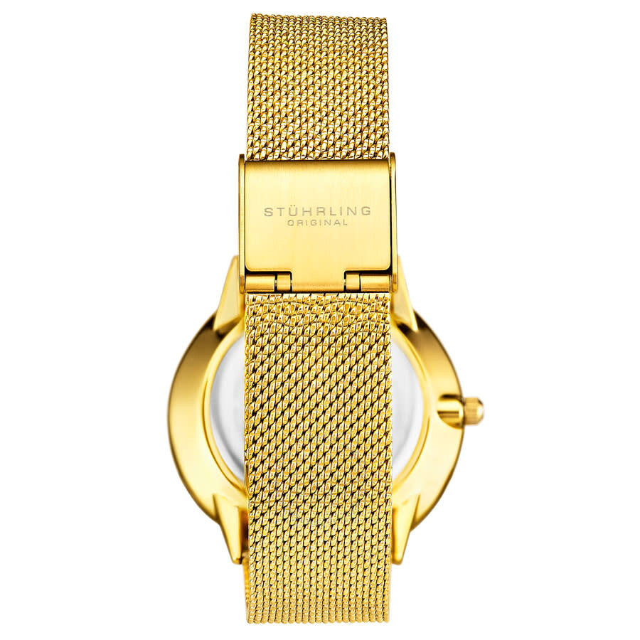 Stuhrling Original Symphony Quartz Gold Dial Ladies Watch M16837 - The Watches Men & Co #2