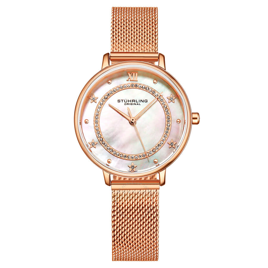 Stuhrling Original Symphony Quartz Silver Dial Ladies Watch M16777 - The Watches Men & Co