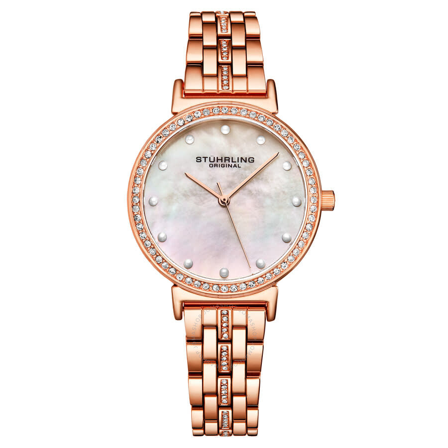 Stuhrling Original Symphony Quartz Silver Dial Ladies Watch M16848 - The Watches Men & Co