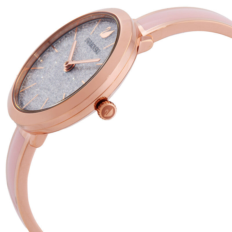 Swarovski Attract Metal Bracelet Silver Dial Rose Gold Tone Women's Watch - 5642221