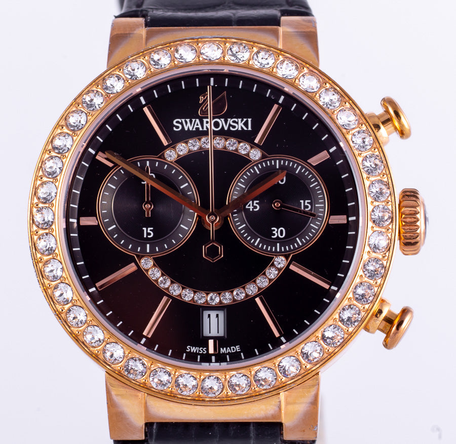 Swarovski Lovely Crystals Floating Elements All Black Women's Watch 5055209