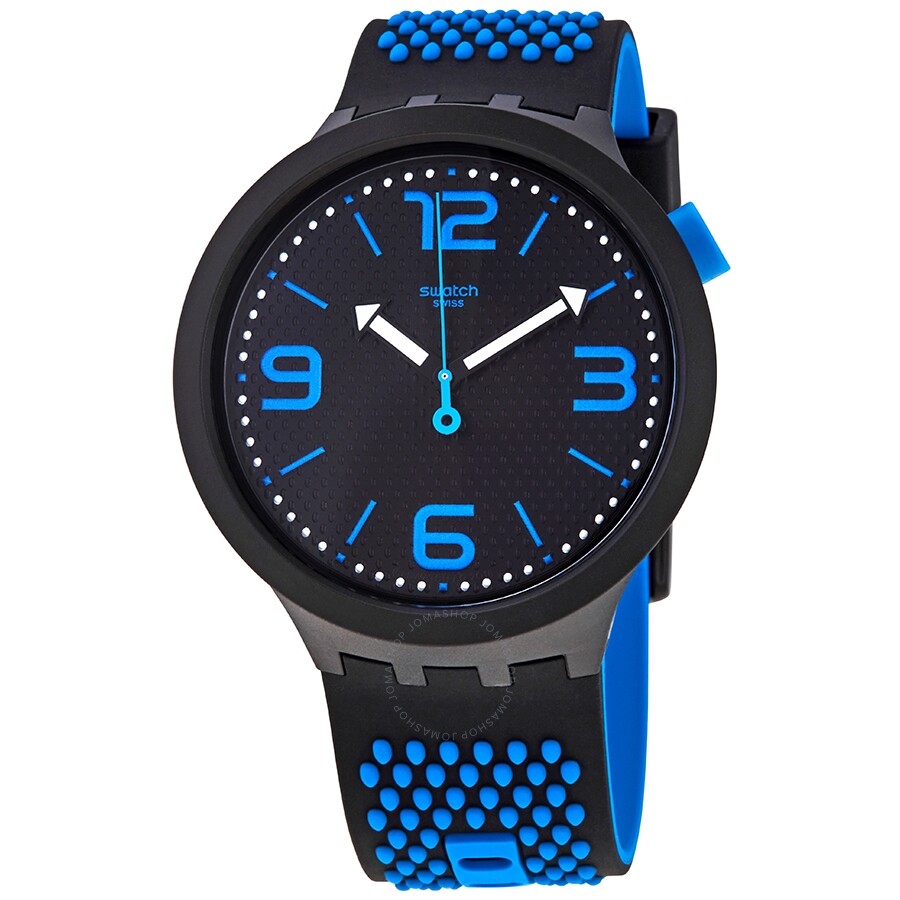 Swatch BBBlue Quartz Black Dial Men's Watch SO27B101 - The Watches Men & Co