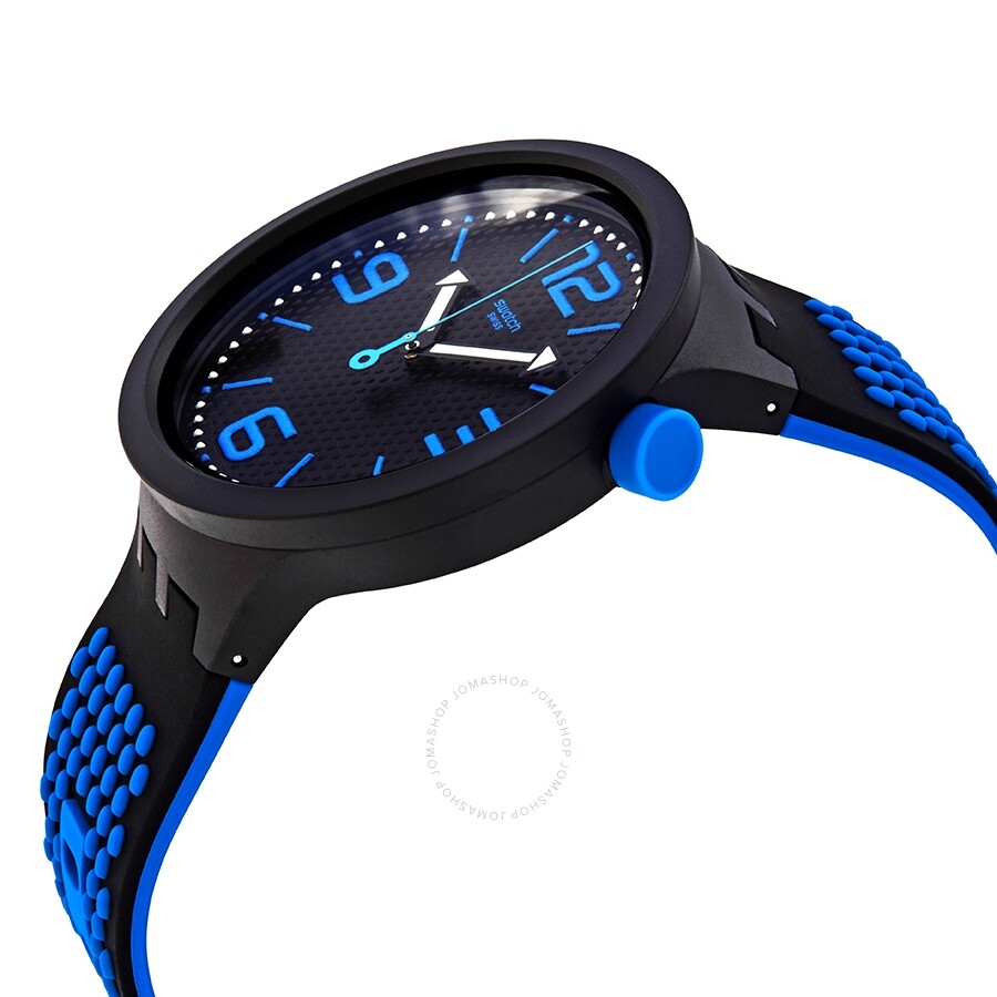 Swatch BBBlue Quartz Black Dial Men's Watch SO27B101 - The Watches Men & Co #2
