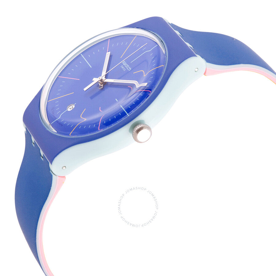 Swatch Blue Layered Quartz Blue Dial Men's Watch SUOS403 - The Watches Men & Co #2