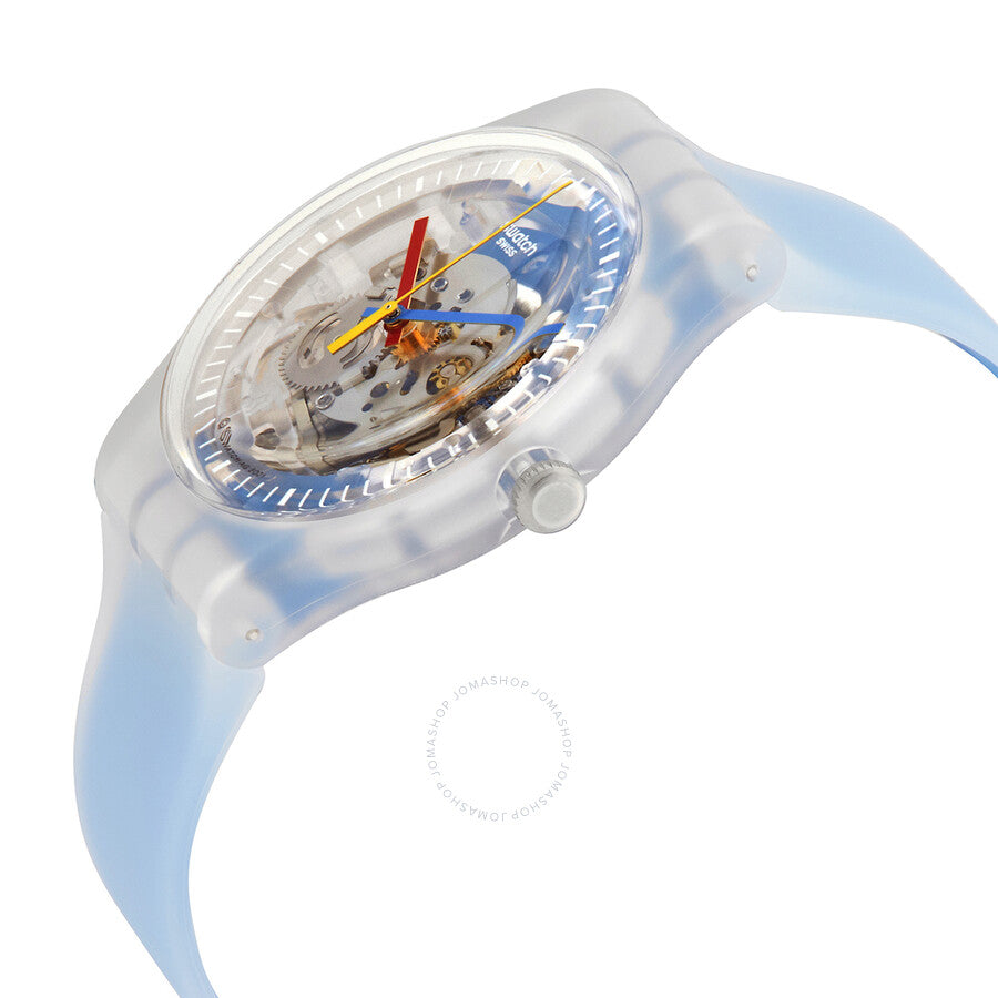 Swatch Clearly Blue Striped Quartz Men's Watch SUOK156 - The Watches Men & Co #2