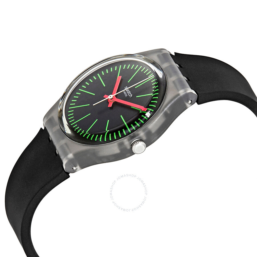 Swatch Fluo Loopy Black Dial Ladies Watch GM189 - The Watches Men & Co #2