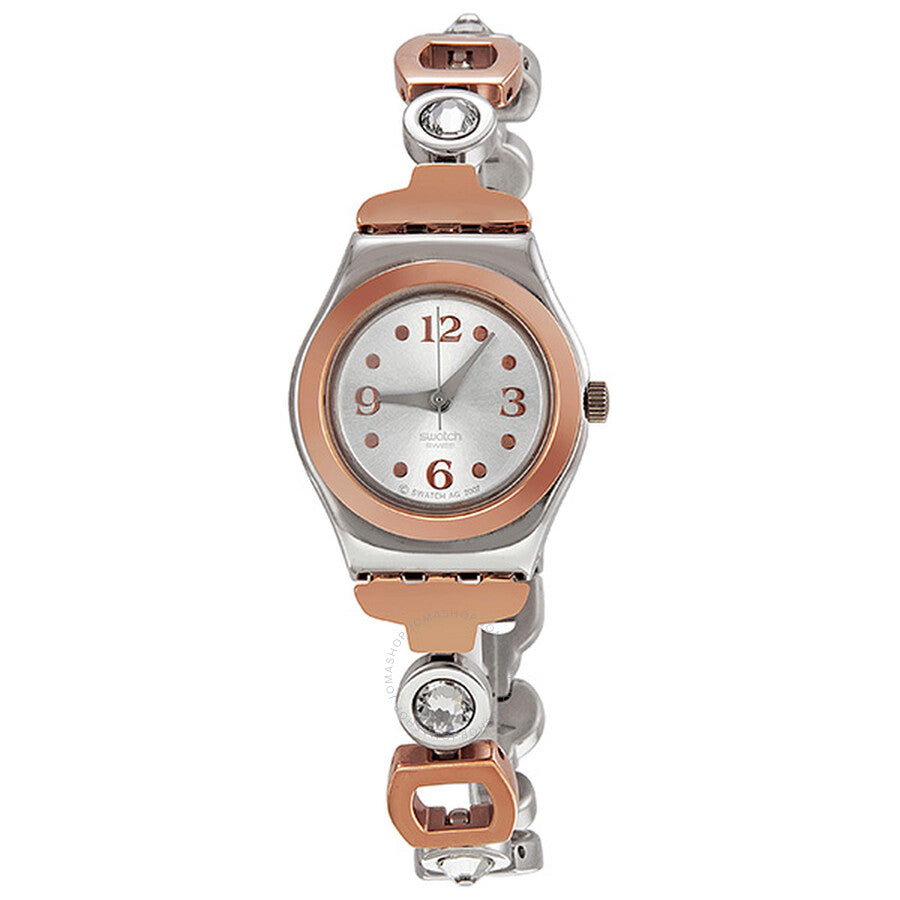 Swatch Irony Lady Passion Silver Dial Two-Tone Ladies Watch YSS234G - The Watches Men & Co