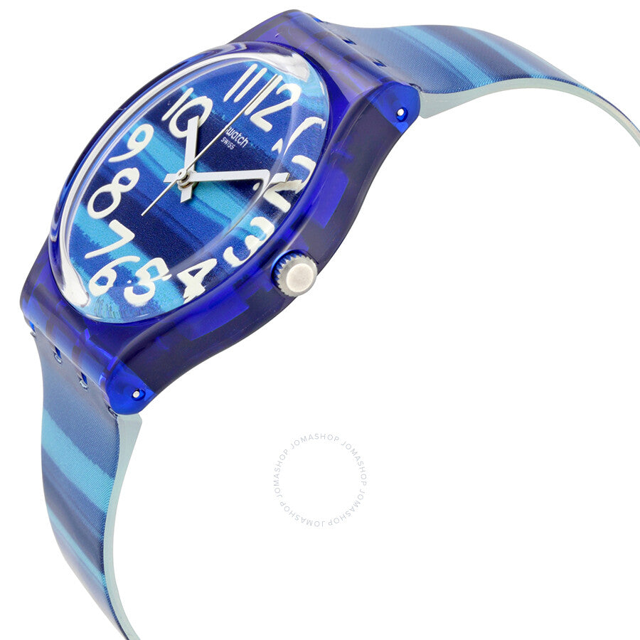 Swatch Linajola Blue Dial Blue Plastic Unisex Watch GN237 - The Watches Men & Co #2