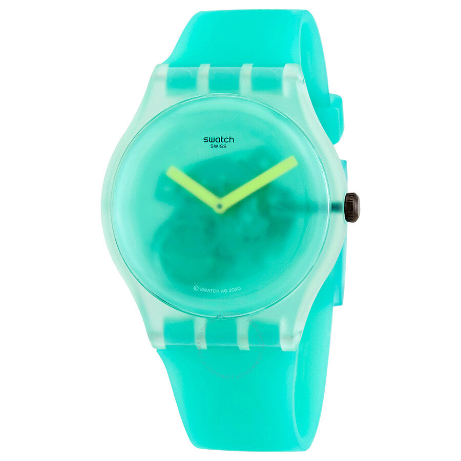 Swatch Nature Blur Quartz Green Translucent  Dial Men's Watch SUOG119 - The Watches Men & Co