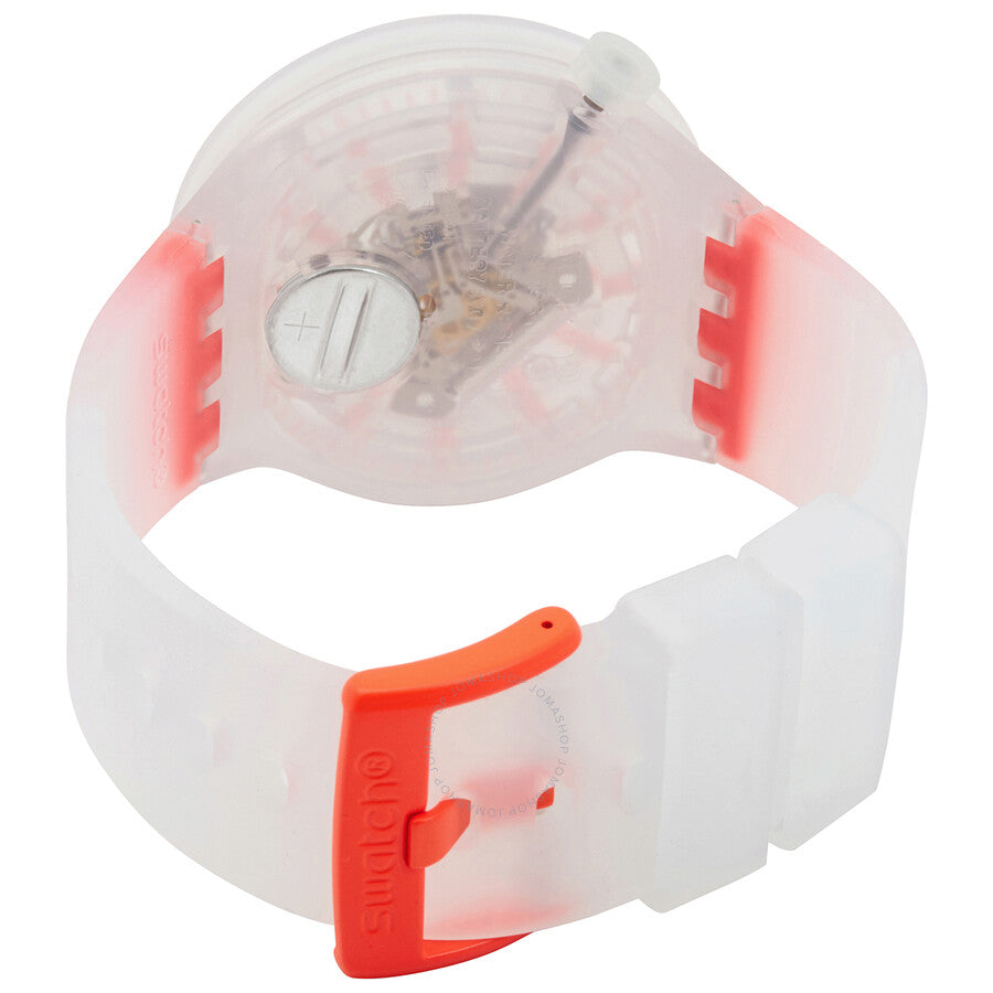 Swatch Orange-In-Jelly Quartz White Skeleton Center Watch SO27E102 - The Watches Men & Co #3
