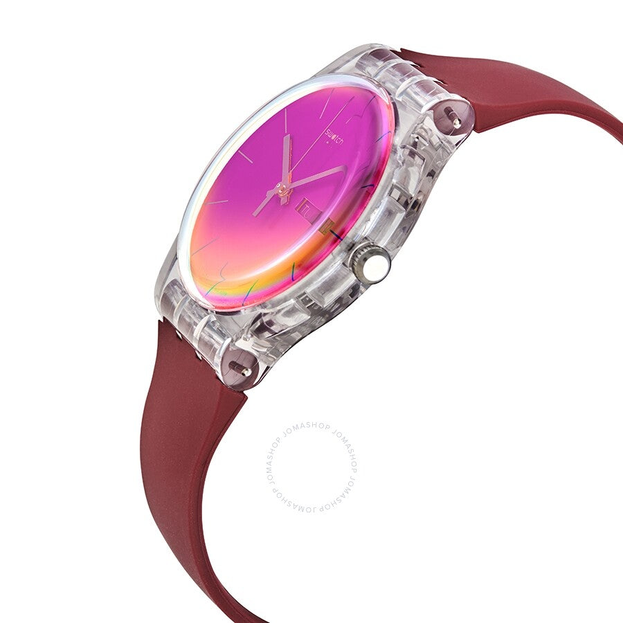 Swatch POLARED Quartz Red Dial Ladies Watch SUOK717 - The Watches Men & Co #2