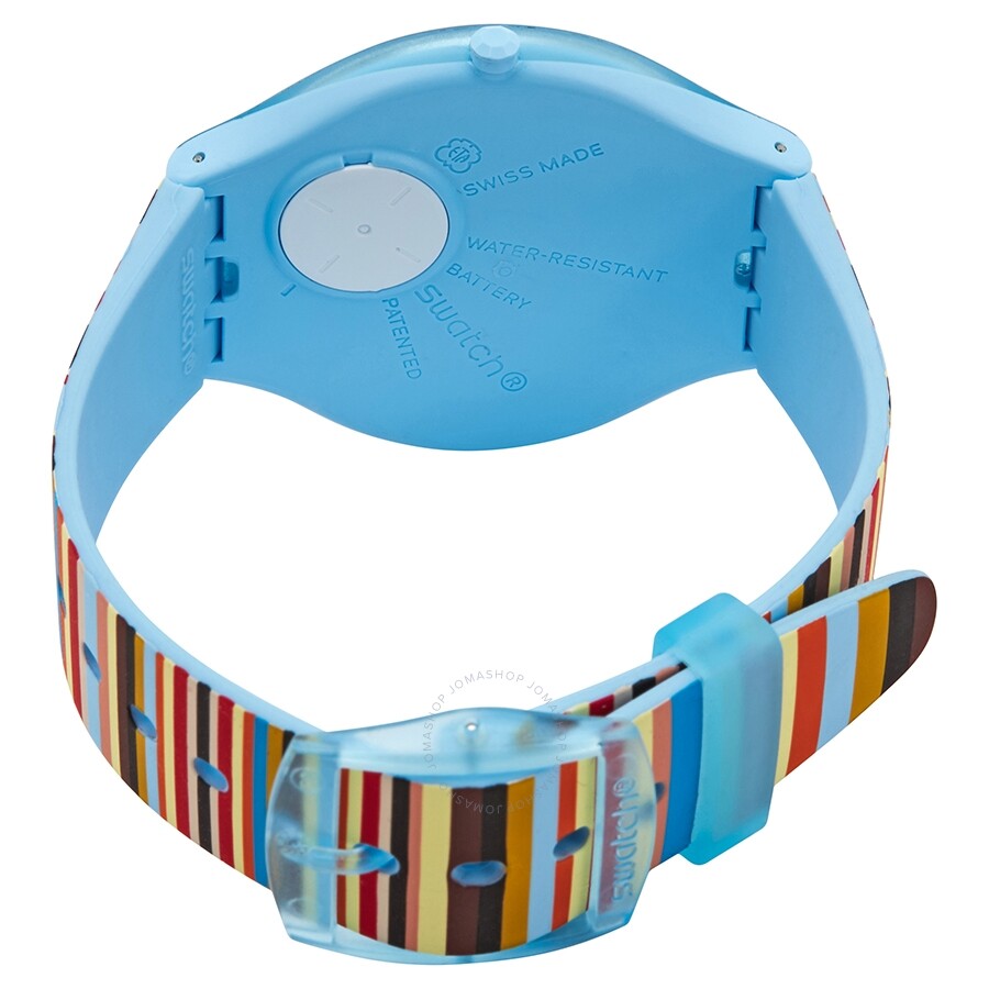 Swatch Skinstripes Light Grey Dial Unisex Watch SVUL100 - The Watches Men & Co #3