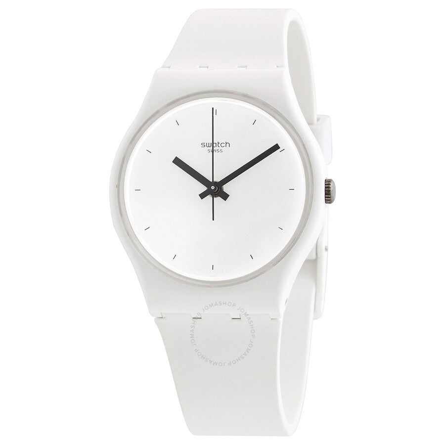 Swatch Think Time White Quartz White Dial Ladies Watch SO31W100 - The Watches Men & Co