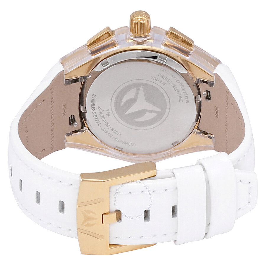 Technomarine Cruise Chronograph Quartz Crystal White Dial Ladies Watch TM-117046 - The Watches Men & Co #3