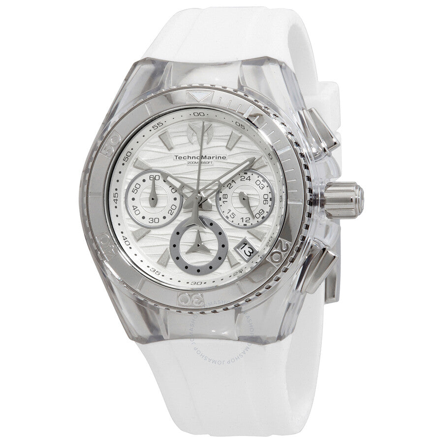 Technomarine Cruise Chronograph Quartz Silver Dial Ladies Watch TM-120033 - The Watches Men & Co