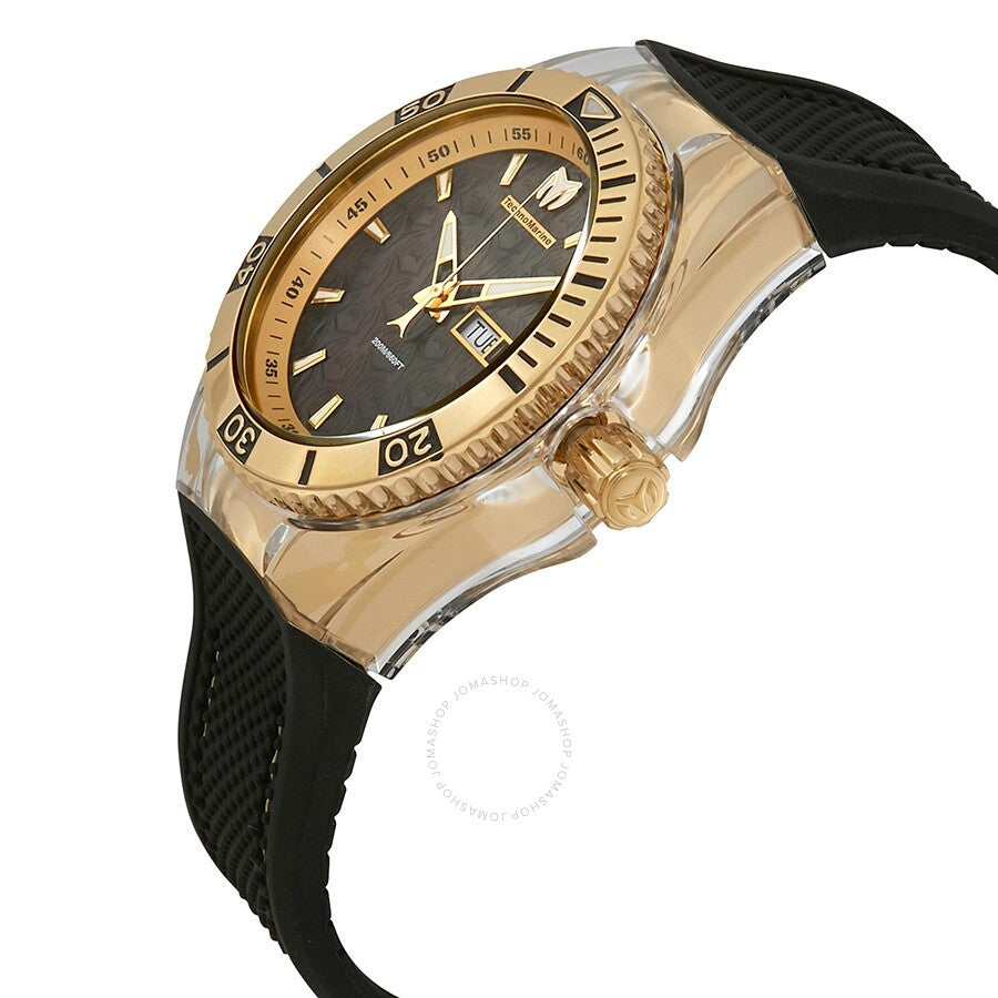 TechnoMarine Cruise Monogram Black Mother of Pearl Men's Watch 115213 - The Watches Men & Co #2