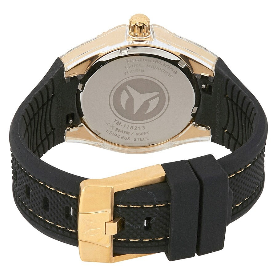TechnoMarine Cruise Monogram Black Mother of Pearl Men's Watch 115213 - The Watches Men & Co #3