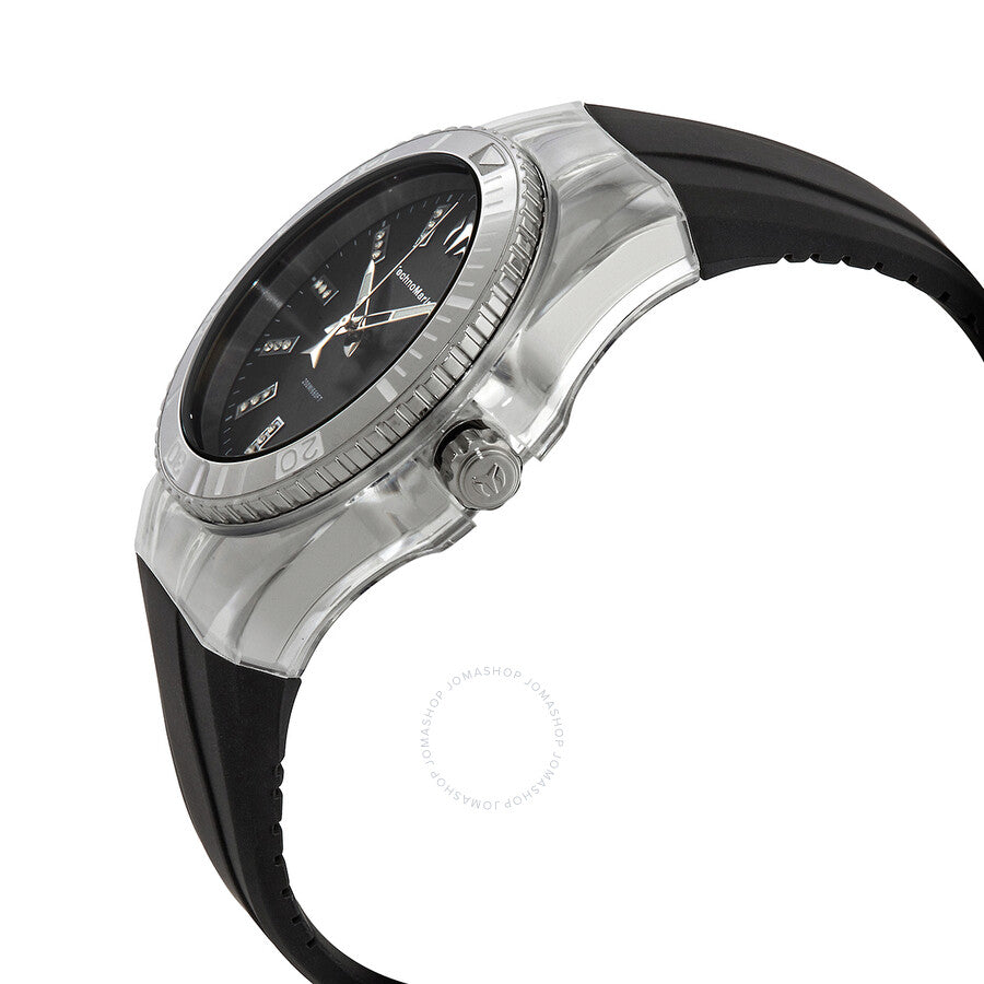 TechnoMarine Cruise Monogram Quartz Black Dial Ladies Watch TM-121249 - The Watches Men & Co #2