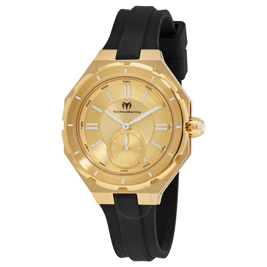 Technomarine Cruise Sea Lady Quartz Gold Dial Watch TM-120038 - The Watches Men & Co