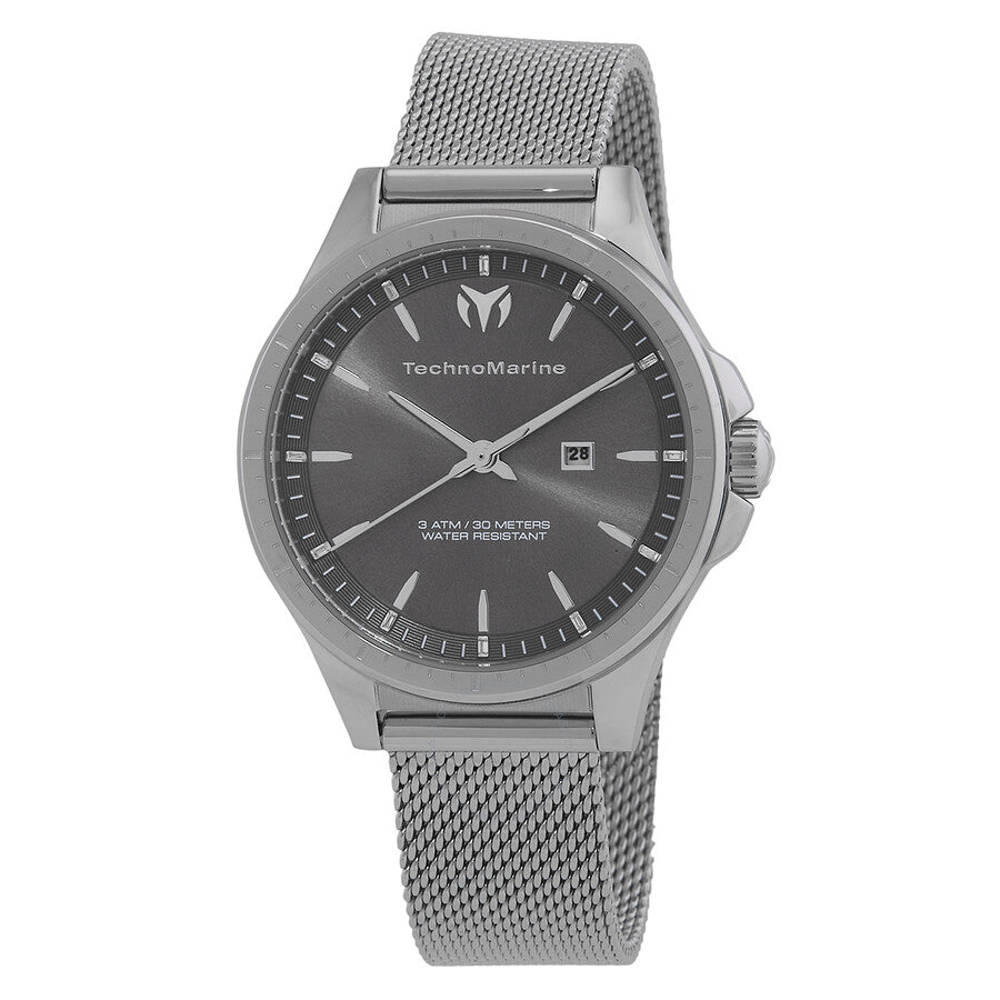 Technomarine MoonSun Date Quartz Charcoal Dial Ladies Watch TM-822033 - The Watches Men & Co