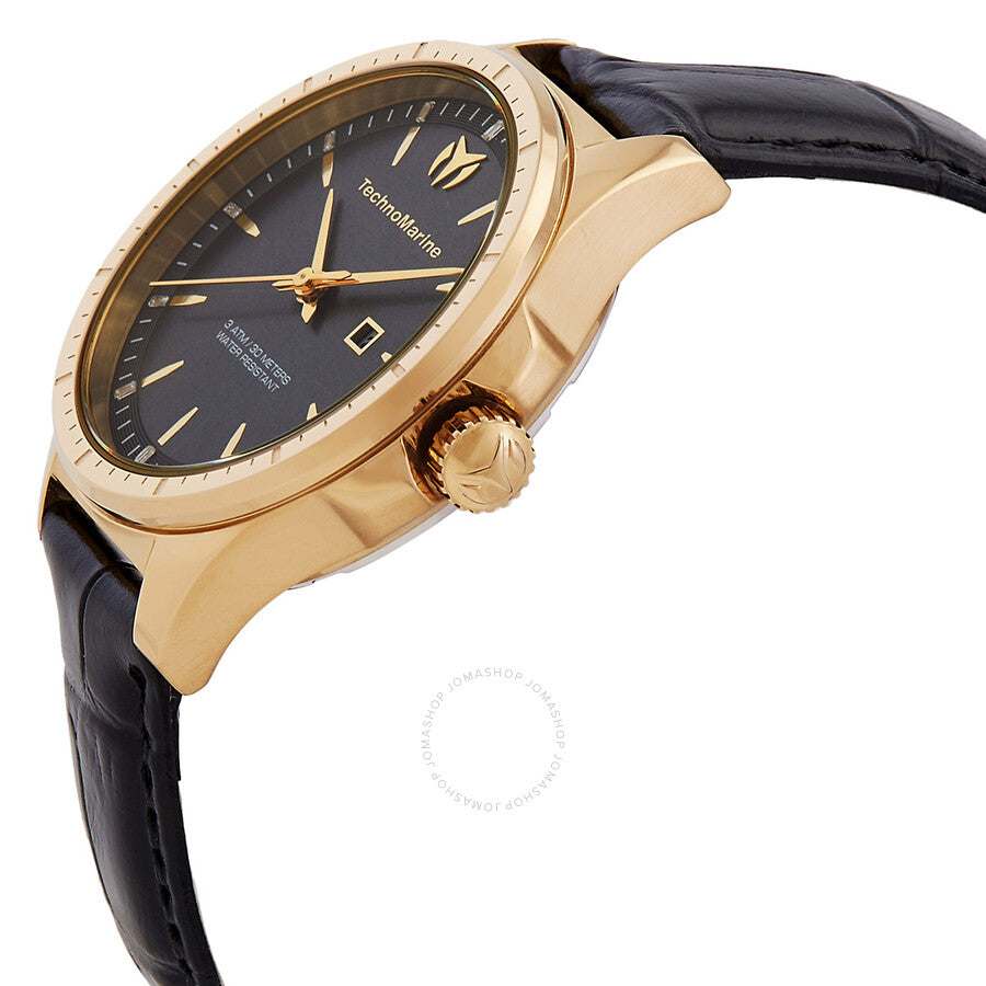 Technomarine MoonSun Date Quartz Charcoal Dial Ladies Watch TM-822044 - The Watches Men & Co #2