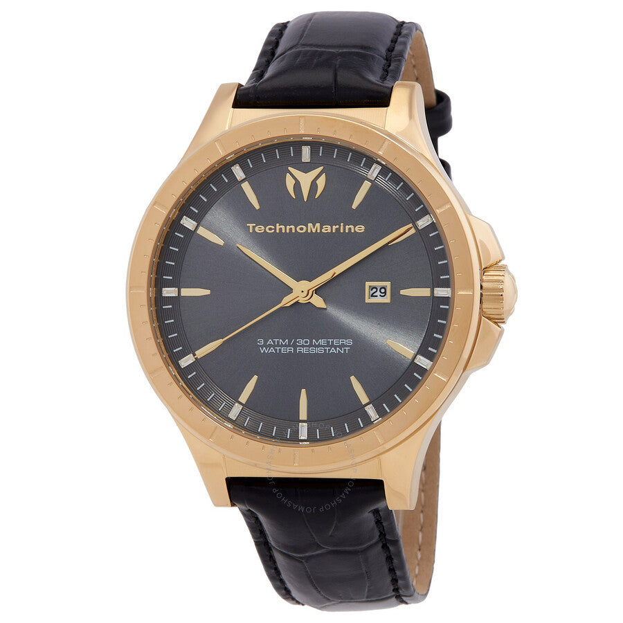 Technomarine MoonSun Date Quartz Charcoal Dial Men's Watch TM-822014 - The Watches Men & Co