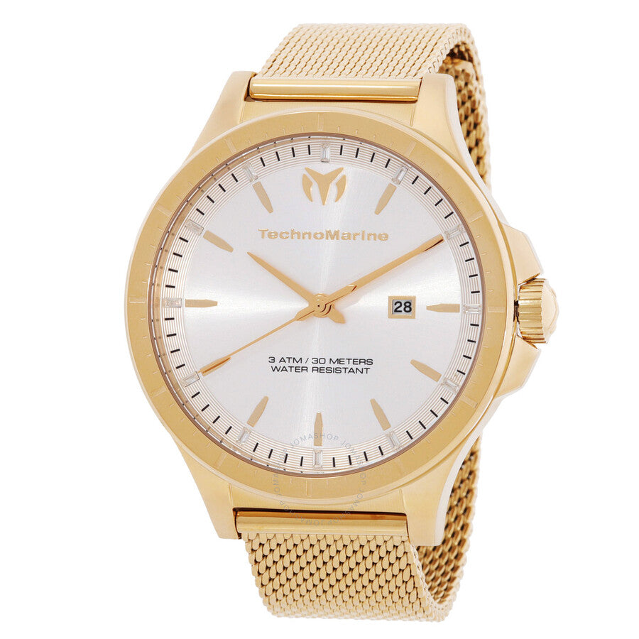 Technomarine MoonSun Date Quartz Silver Dial Men's Watch TM-822006 - The Watches Men & Co