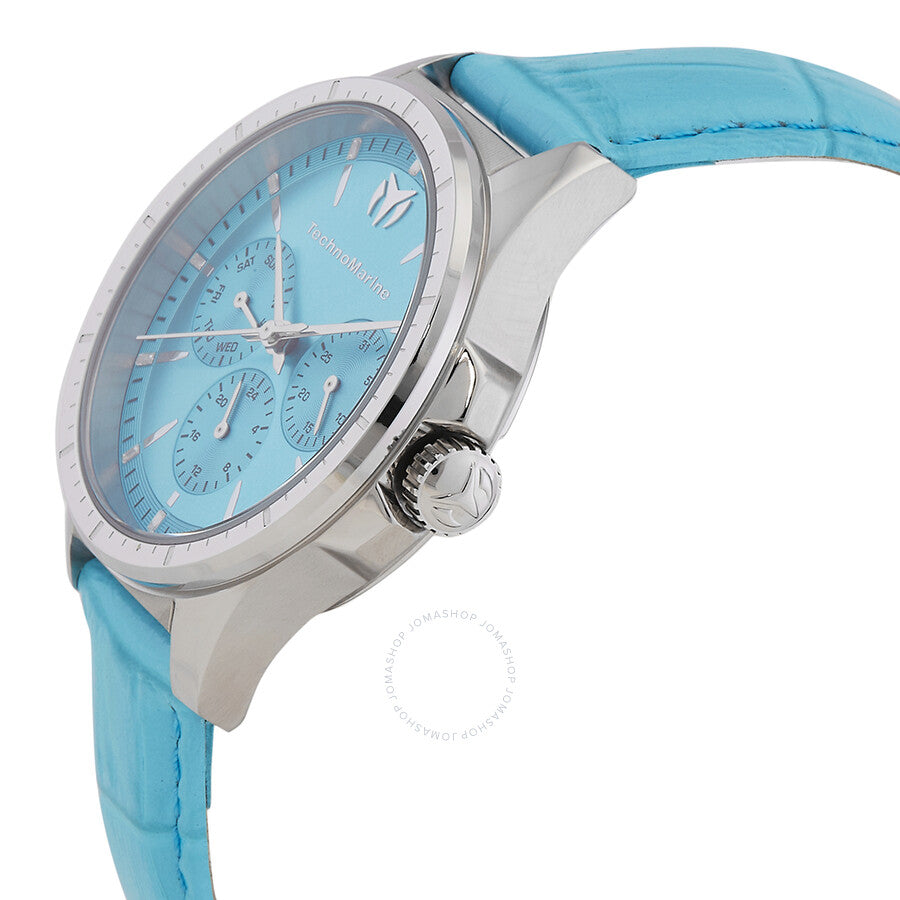 Technomarine MoonSun Date-DayQuartz Light Blue Dial Ladies Watch TM-822057 - Dawson Watches #2