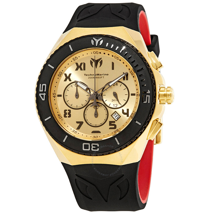 Technomarine Ocean Manta Chronograph Gold Dial Men's Watch 215067 - The Watches Men & Co