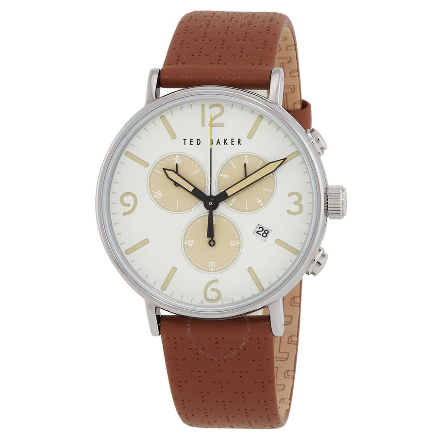 Ted Baker Timeless Chronograph Quartz Beige Dial Men's Watch BKPBAS202 - The Watches Men & Co