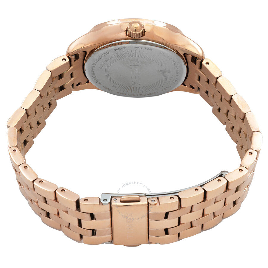 Timex Ariana Multifunction Quartz Crystal Rose Gold Dial Ladies Watch TW2W17800 - The Watches Men & Co #3
