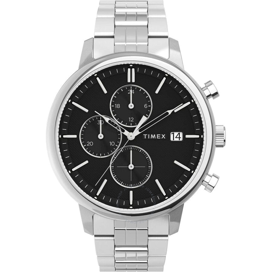 Timex Chicago Chronograph Quartz Black Dial Men's Watch TW2V01600 - The Watches Men & Co