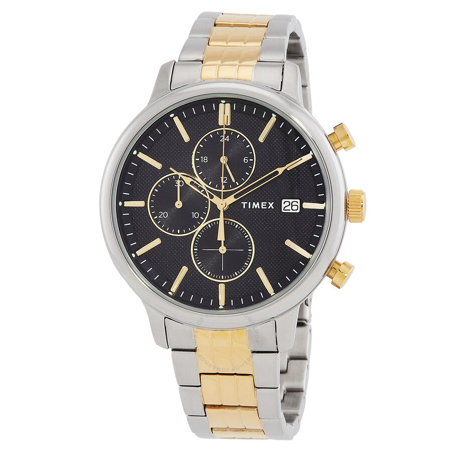 Timex Chicago Chronograph Quartz Blue Dial Two-Tone Men's Watch TW2W13300 - The Watches Men & Co