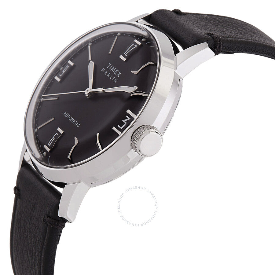 Timex Marlin Automatic Black Dial Men's Watch TW2W59700 - The Watches Men & Co #2