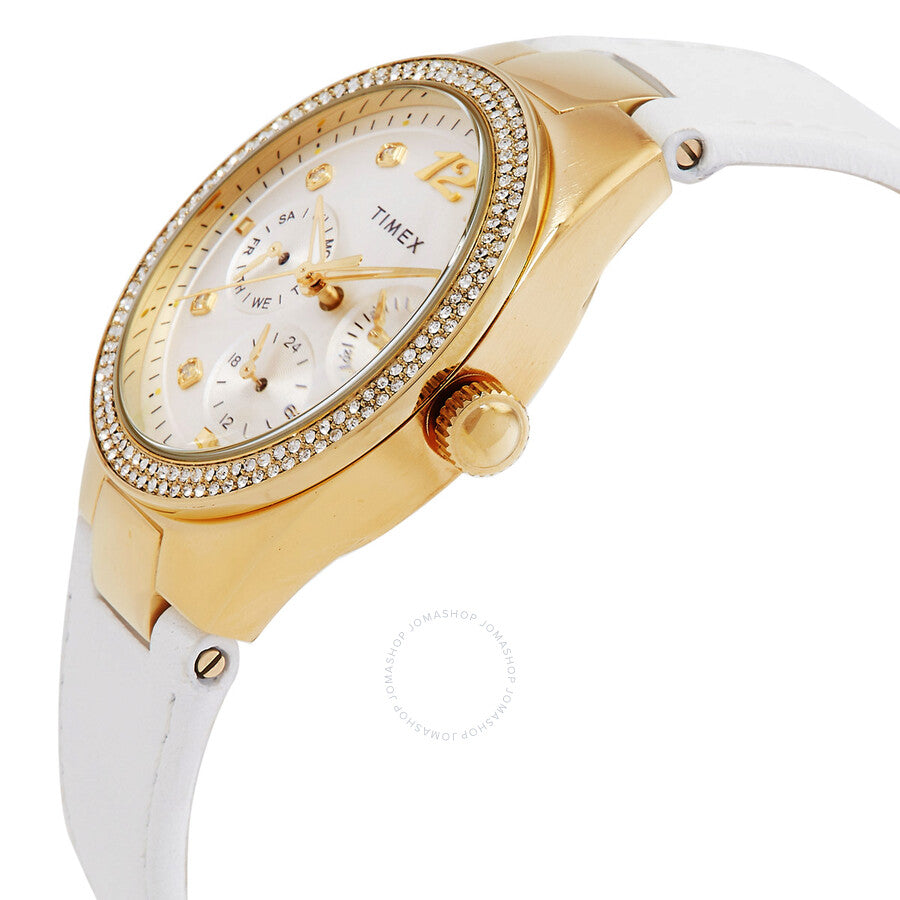 Timex Simone Multifunction Quartz Crystal White Dial Ladies Watch TW2V80500VQ - The Watches Men & Co #2
