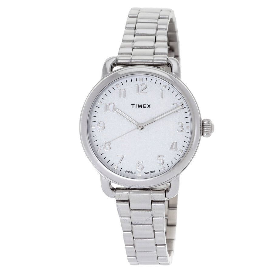 Timex Standard Quartz Silver-tone Dial Ladies Watch TW2U13700 - The Watches Men & Co
