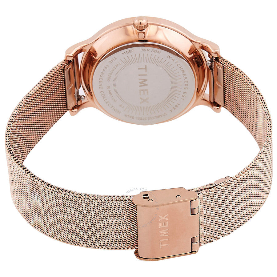 Timex Transcend Quartz Crystal Silver Dial Ladies Watch TW2W19200 - The Watches Men & Co #3