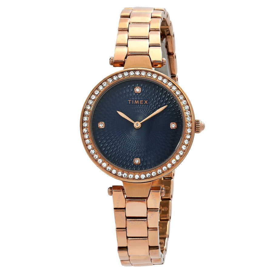 Timex Trend Quartz Crystal Black Dial Ladies Watch TW2V24600 - The Watches Men & Co