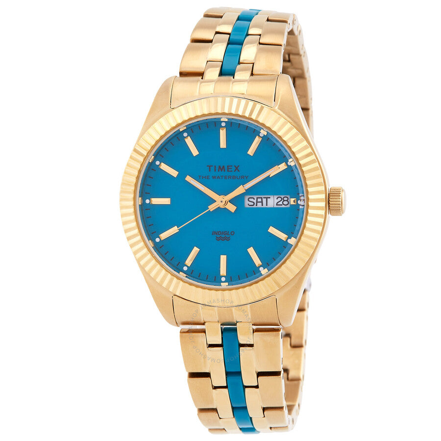 Timex Waterbury Legacy Boyfriend Malibu Quartz Blue Dial Ladies Watch TW2U82600 - The Watches Men & Co