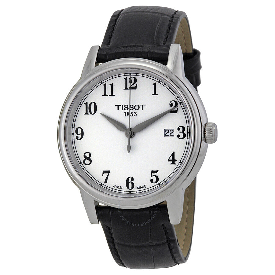 Tissot Carson White Dial Black Leather Men's Watch T0854101601200 - The Watches Men & Co