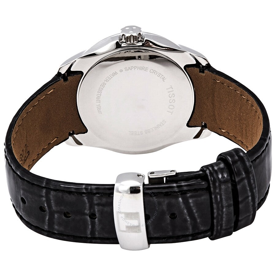 Tissot Couturier Black Dial Diamond Ladies Leather Watch T035.210.66.051.00 - The Watches Men & Co #3