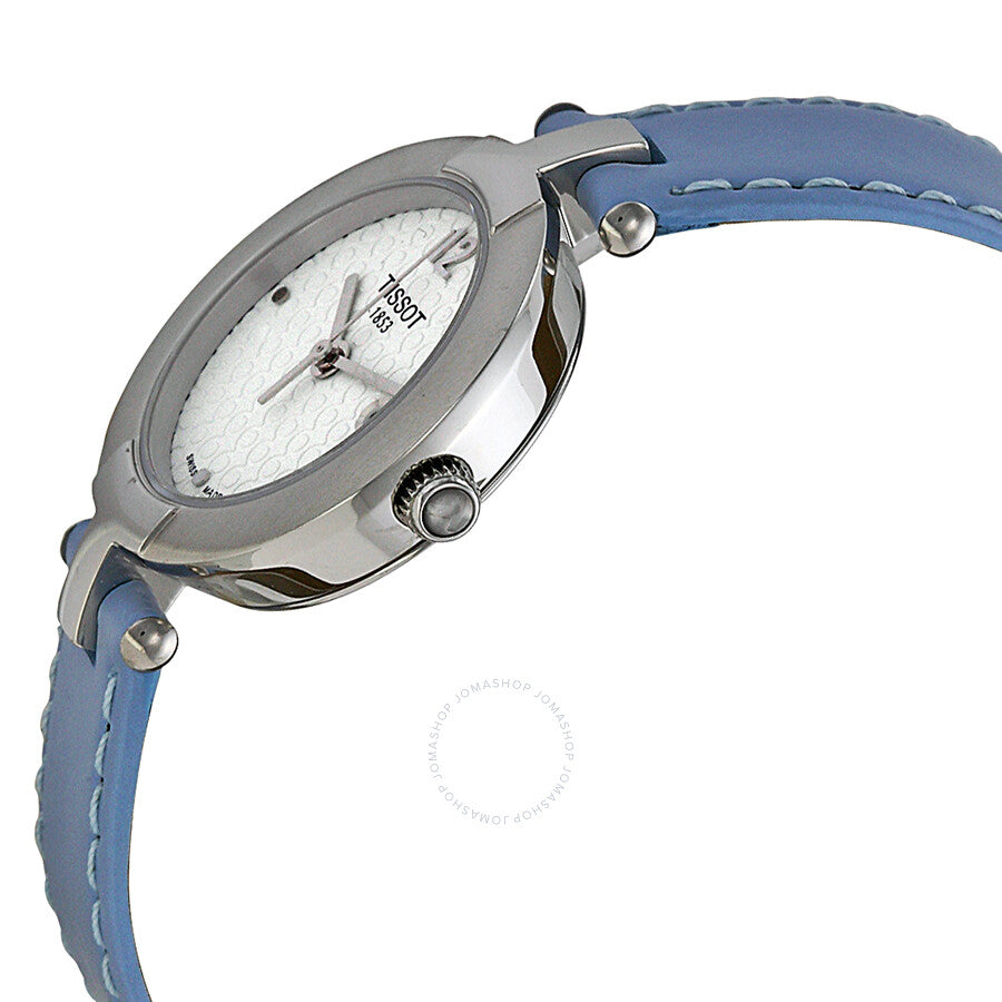 Tissot Pinky White Dial Blue Leather Ladies Watch T0842101601702 - The Watches Men & Co #2