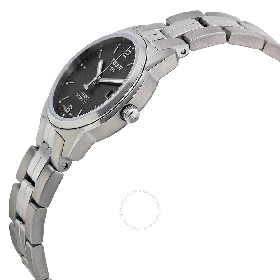 Tissot PR100 Anthracite Dial Titanium Bracelet Ladies Watch T0493104406700 - The Watches Men & Co #2