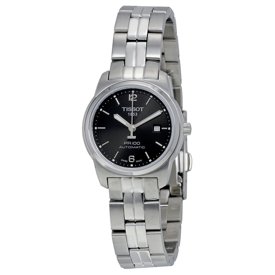 Tissot PR100 Automatic Black Dial Ladies Watch T0493071105700 - The Watches Men & Co
